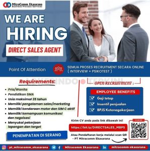Lowongan Kerja PT Mitracomm Ekasarana Penempatan Serang Untuk Pendidikan SMA