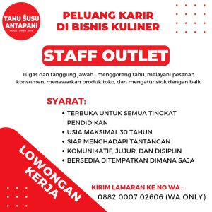 Lowongan Kerja Terbaru di Tahu Susu Antapani! Cek Persyaratannya disini