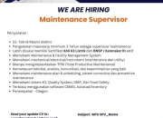 Lowongan Kerja Cilegon – Maintenance Supervisor PT Cheetham Garam Indonesia