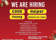 Lowongan Kerja Cook, Helper, & Waiters Rindu Minang BSD City Tangerang