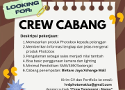 Lowongan Kerja CREW CABANG Photomatics Penempatan Tangerang