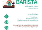 Lowongan Kerja Barista Part Time di Renjana Abadi Coffee, Serang