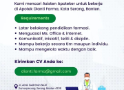 Lowongan Kerja Asisten Apoteker di Serang | Apotek Dianti Farma