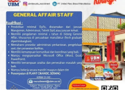 We Are Hiring! Peluang Karir sebagai General Affair Staff di UBM Biscuits Cikande, Serang!