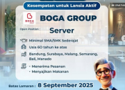 Lowongan Kerja Server Boga Group untuk Lansia di Berbagai Kota: Kesempatan Karir Loker Terbaru 2025