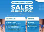 Lowongan Kerja Sales di Karunia Optical (Serang, Bintaro, Depok, dll)
