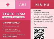 Lowongan Kerja Store Team Sociolla: Team Leader & Beauty Advisor