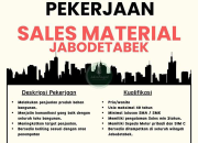 Lowongan Kerja Sales Material Lapangan PT Jaya Abadi Makmur Sentosa di Jabodetabek