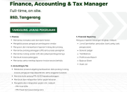 Lowongan Kerja Finance, Accounting & Tax Manager Full-time di Abhinaya Energi Nusantara, BSD Tangerang