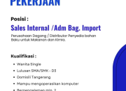 Loker Sales Internal / Admin Import Gading Serpong Tangerang