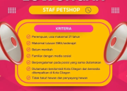 Lowongan Staf Petshop Cilegon- Deadline 10 Oktober