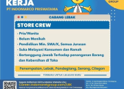 Lowongan Kerja Store Crew Indomaret Group (Lebak, Pandeglang, Serang, Cilegon)