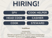 Loker SPV, Head Cook, Cook, Cashier, Steward, dan Cook Helper Ichidon Kelapa Gading 2025