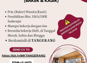 Lowongan Kerja Crew Store (Baker & Kasir) Mako Cake & Bakery (SMA/SMK Sederajat)