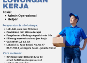 Lowongan Kerja Admin Operasional & Helper Himeji Express Terbaru 2025 – Gapok 3 Jt