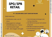 Lowongan Kerja SPG/SPB Retail PT Golden Brilliant Sanitaryware Serang 2025