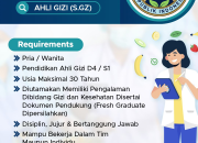 Lowongan Kerja Ahli Gizi (S.Gz) di Badan Gizi Nasional – Serang, Banten