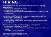 Lowongan Kerja Tangerang 2025: Admin dan Salesperson di Perusahaan Dagang Bidang Kimia