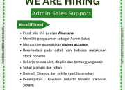 Lowongan Kerja Admin Sales Support PT Asia Chemical Industry Serang Terbaru 2025