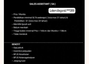 Lowongan Kerja Sales Assistant di Original Levi’s Store Cilegon Center Mall 2025