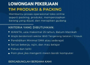Lowongan Kerja SMA/SMK Lillegifts Terbaru 2026: Tim Produksi & Packing (Area BSD & Cisauk)