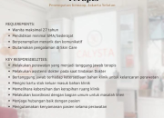 SMA/SMK Wajib Coba! Lowongan Kerja Terapis di Calysta Skin Clinic Jakarta Selatan 2026