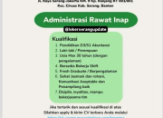 Lowongan Kerja Administrasi Rawat Inap RS Hermina Ciruas Serang 2026