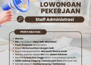 Lowongan Kerja Staff Administrasi Clean Your AC SMA/SMK 2026