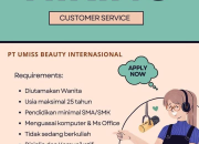 Lowongan Kerja Customer Service PT Umiss Beauty Internasional 2026