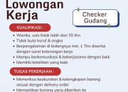 Lowongan Kerja Checker Gudang CV. Mitra Gerindo Utama (Tuku Bako) 2026
