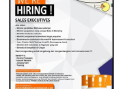 Lowongan Kerja Sales Executive PrimeLub Lubricants Cilegon 2026