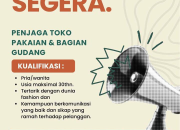 Lowongan Kerja Penjaga Toko & Bagian Gudang di JUSTBRND Terbaru 2026