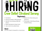 Lowongan Kerja Burger Bangor (BGI) 2026: Crew Outlet Serang & Tangerang