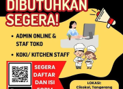 Lowongan Kerja Terbaru Cikokol 2026: Admin Online, Staf Toko, dan Koki