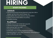 Lowongan Kerja Staff Packing Packaroo 2026: Gaji Rp2,5 Juta+