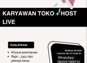 Lowongan Kerja Terbaru: Karyawan Toko & Host Live Streaming (Dibutuhkan Segera!)