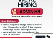 Lowongan Kerja Admin HR di PT Palapa Digital Nusantara 2026