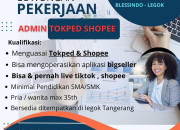 Lowongan Kerja Admin Tokped Shopee di Ulago Sport 2026, lulusan SMA/SMK