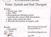 Lowongan Kerja Eyelash and Nail Therapist OYALASH.BAR – Min SMA 2026