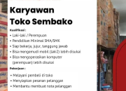 Lowongan Kerja Karyawan Toko di Agen Sembako Pelita Serang, Banten 2026