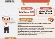 Lowongan Kerja Daily Worker (DW) Shigeru Japanese Fresh Deli – Living World 2026