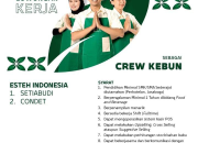 Lowongan Kerja Crew Kebun Es Teh Indonesia 2026: Setiabudi & Condet