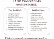 Lowongan Kerja Admin Back Office Akilika Acrylic Curah Kelapa Dua 2026
