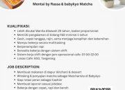 Lowongan Kerja Cafe Crew Mentai by Rassa & babykyo Matcha di BSD Tangerang 2026