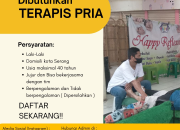 Lowongan Kerja Terapis Pria di Rumah Happy Reflexology Serang