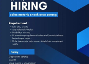 Lowongan Kerja Sales Motoris Snack PT Dua Putra Berkah Jaya – Area Serang 2026