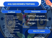 Lowongan Kerja Ahli Gizi di SPPG Pabuaran Serang Banten – Rekrutmen Badan Gizi Nasional