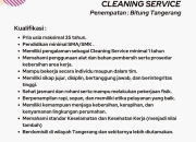 Lowongan Kerja PT Kencana Makmur Lestari: Posisi Cleaning Service Terbaru 2026